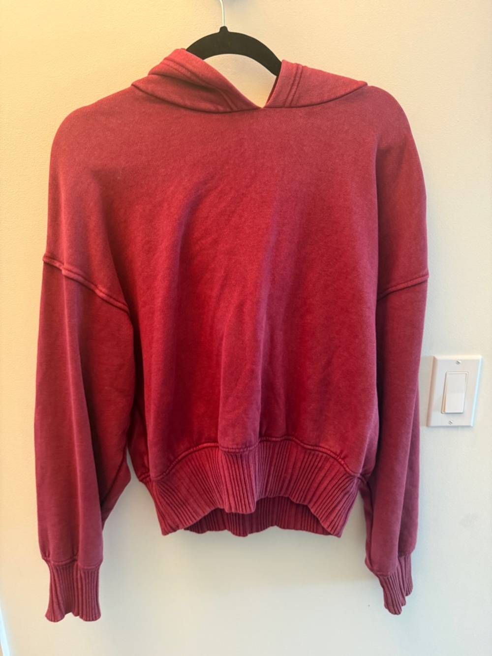 aerie coral red pullover hoodie